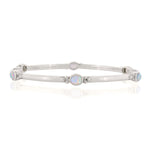 Holi Jewel Opal Silver Bangle