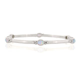 Holi Jewel Opal Silver Bangle