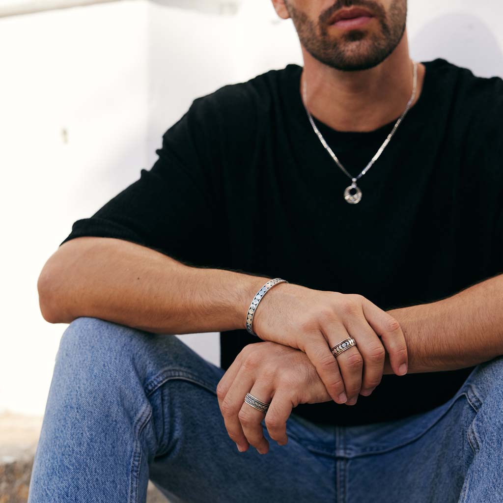 Men's Silver Spinner Rings