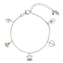 Peace, Love and Freedom Charm Bracelet
