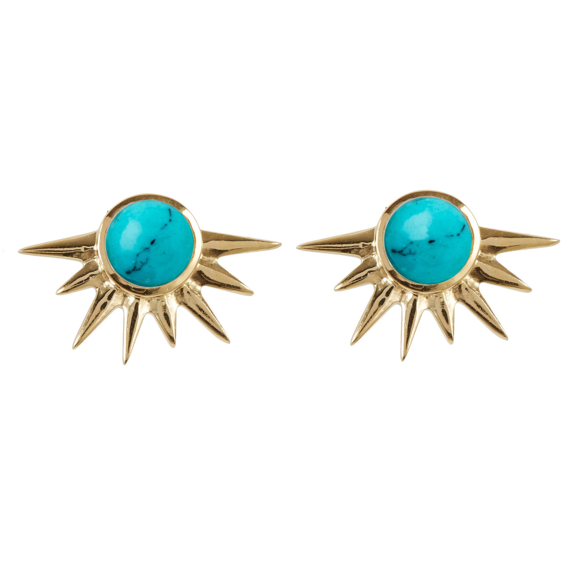 TOTAL ECLIPSE TURQUOISE GOLD STUDS