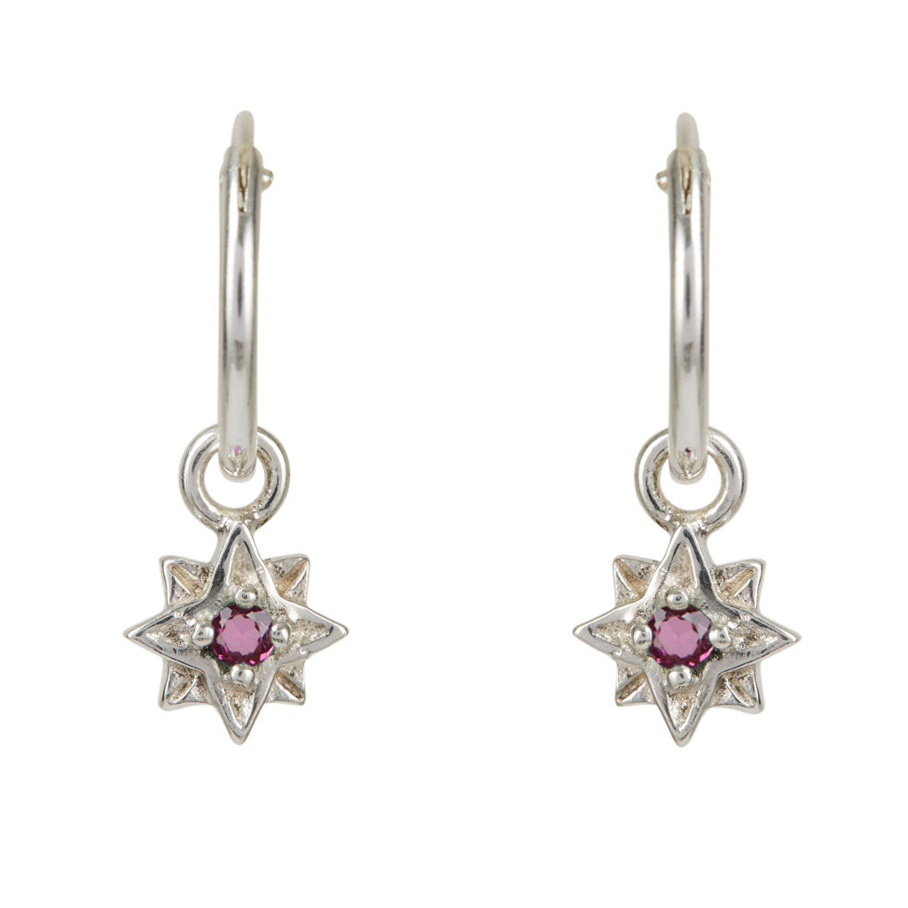 North star sales hoop earrings