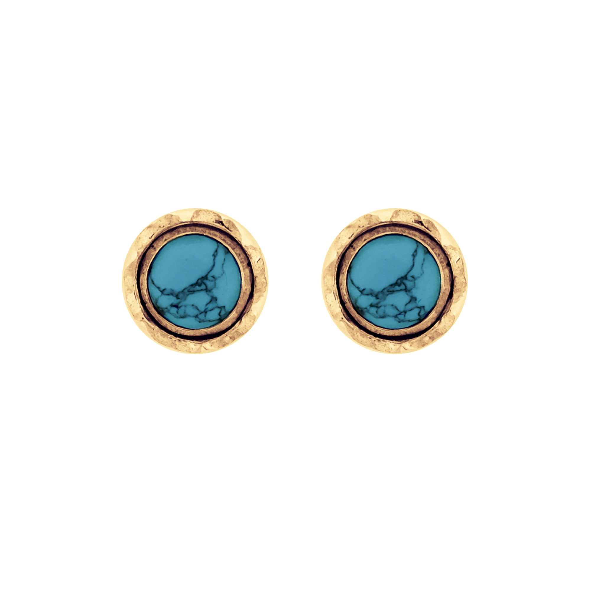 MAYA TURQUOISE STUDS GOLD