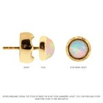 Maya Gold Opal Studs with Jacket