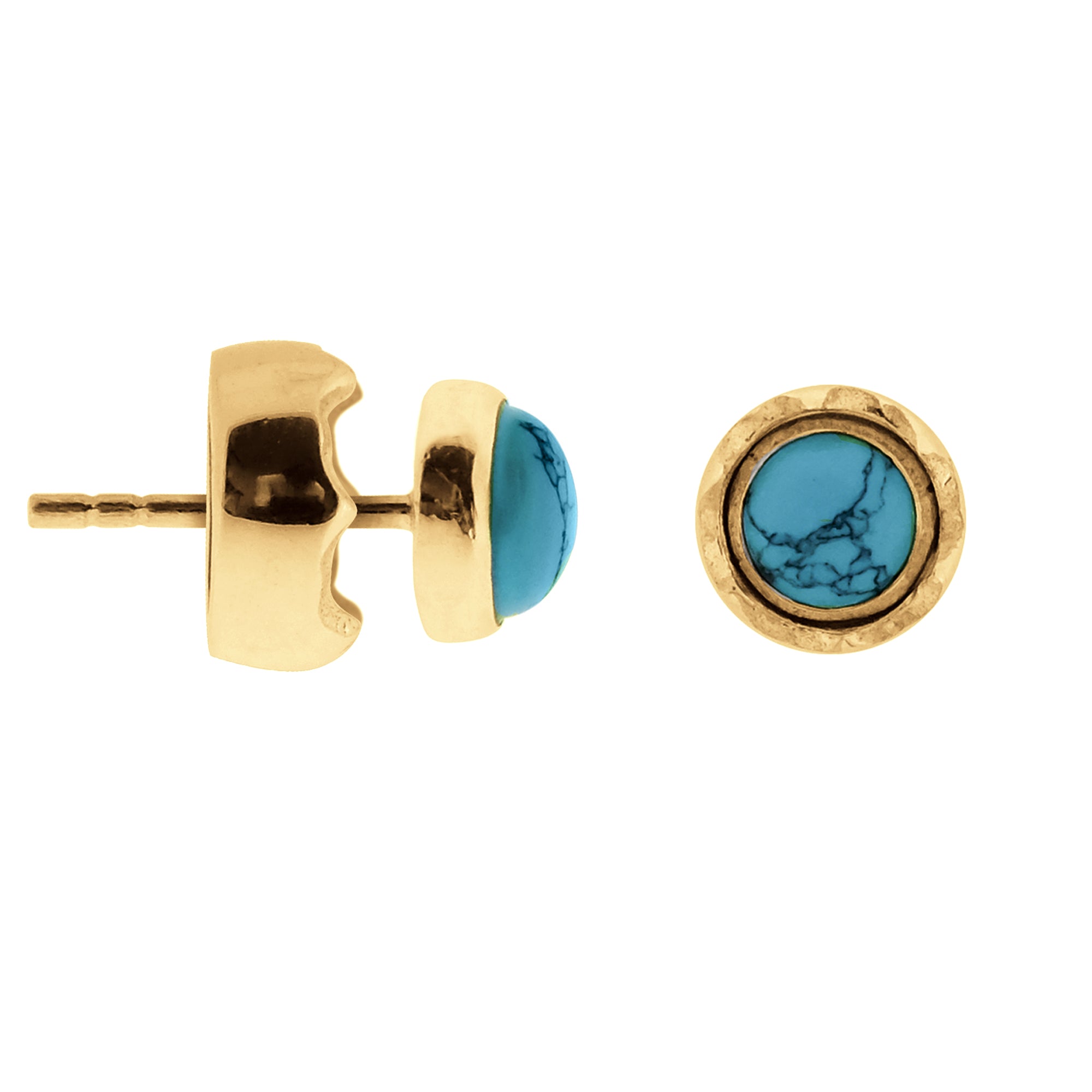 MAYA TURQUOISE STUDS GOLD