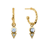 Trikona Peace Hoop Earrings - Gold