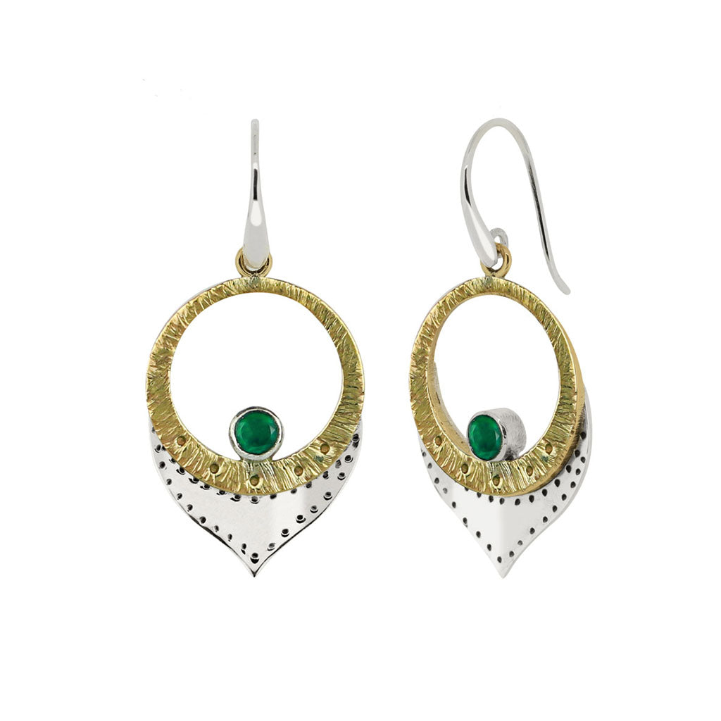 Sundar Green Onyx Drop Earrings