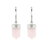 Rose Quartz Hoop Earrings