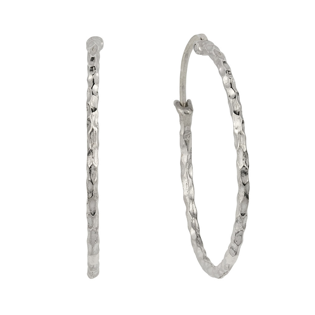 JODHPUR LARGE SILVER HOOPS