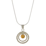 Carnelian Silver Infinity Necklace