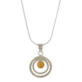 Carnelian Silver Infinity Necklace
