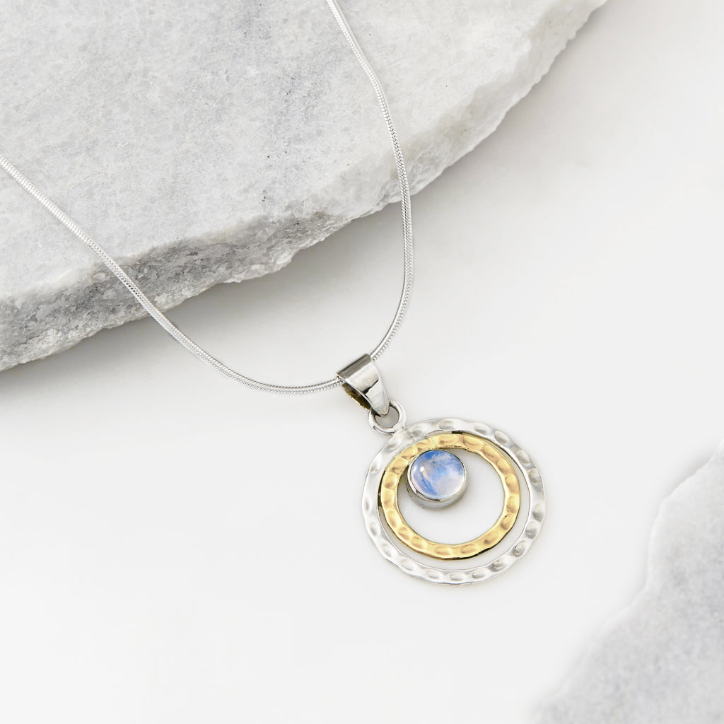Moonstone infinity necklace