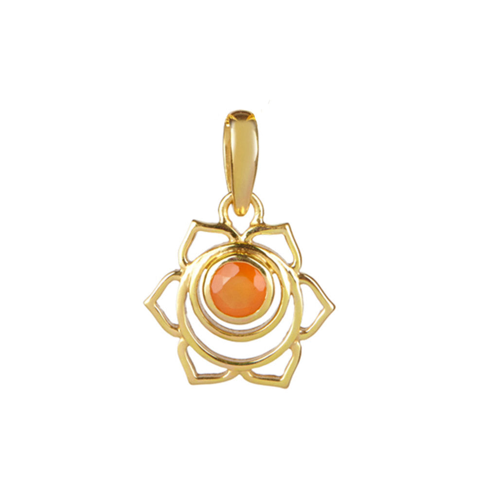 Sacral Chakra Gold Pendant