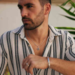 Men's Throat Chakra Necklace Snake Chain