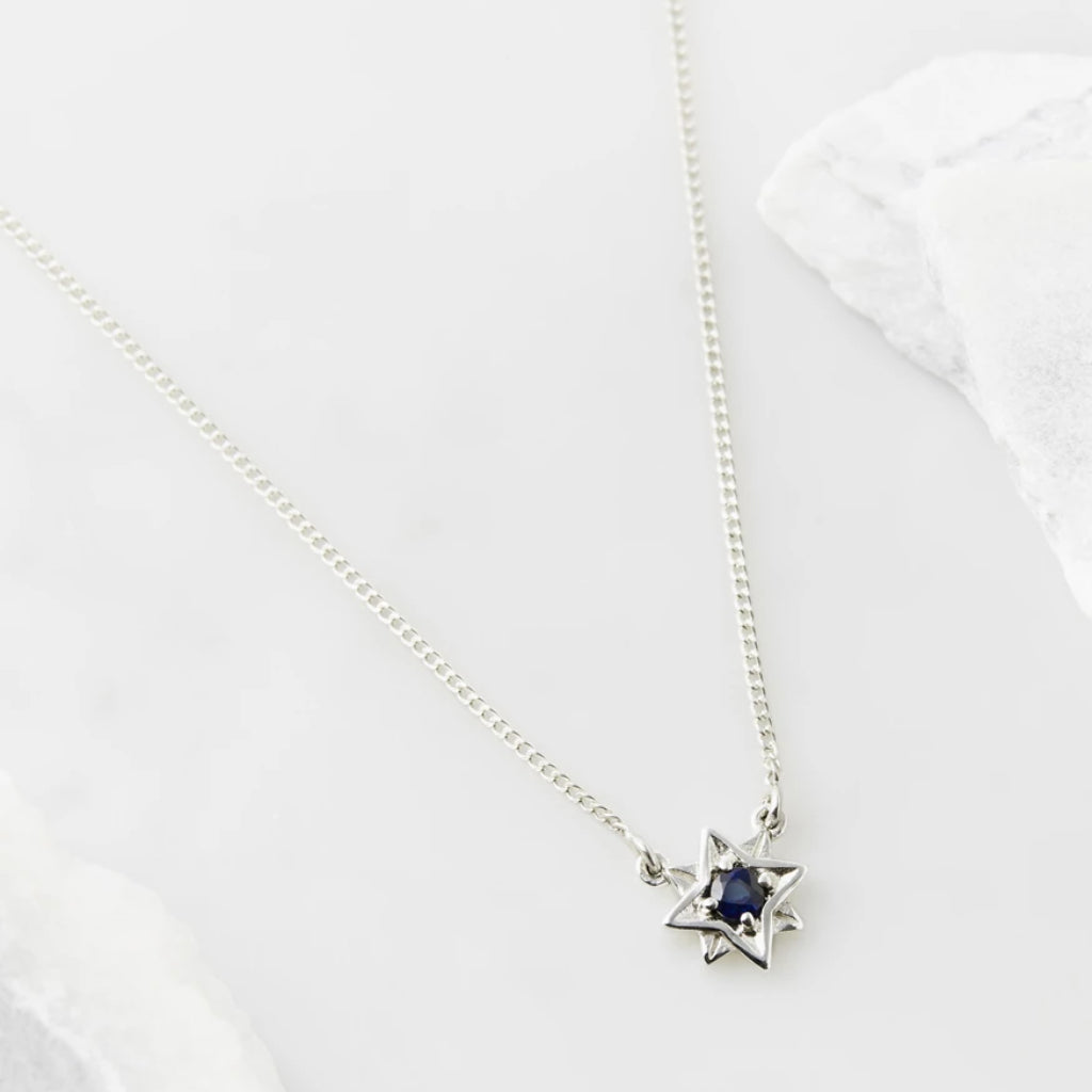 Guiding North Star Necklace - Sapphire