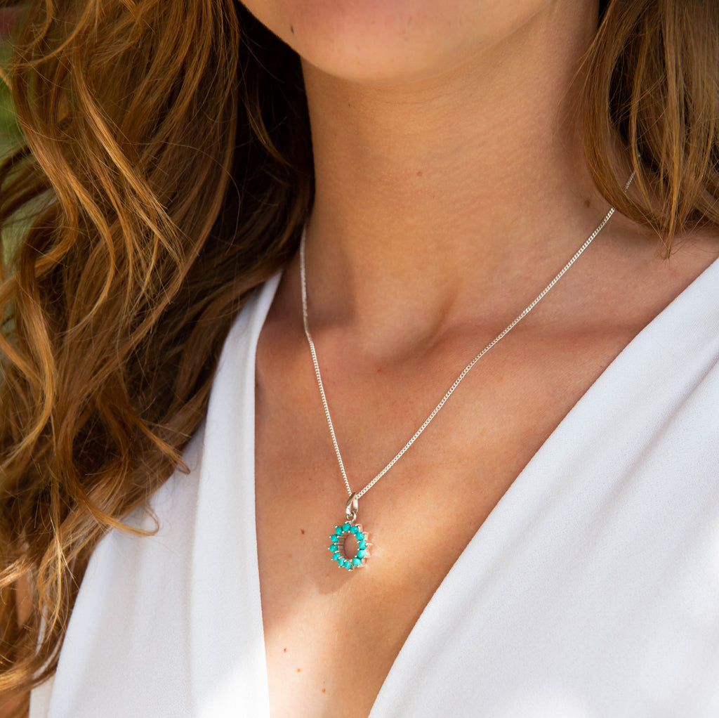 Turquoise Circle Necklace