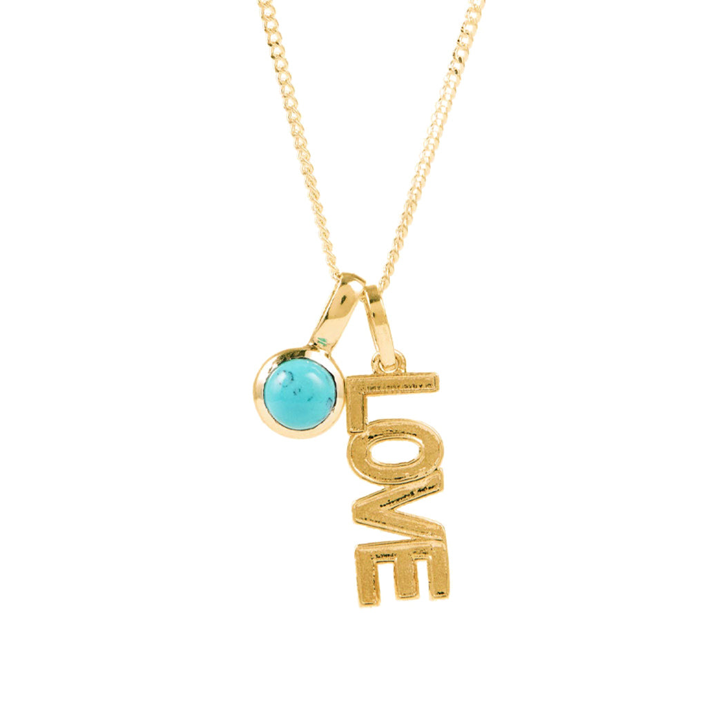 LOVE ROCKS BIRTHSTONE NECKLACE GOLD