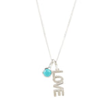 LOVE ROCKS BIRTHSTONE NECKLACE