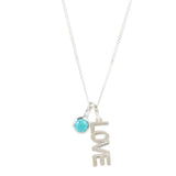 LOVE ROCKS BIRTHSTONE NECKLACE