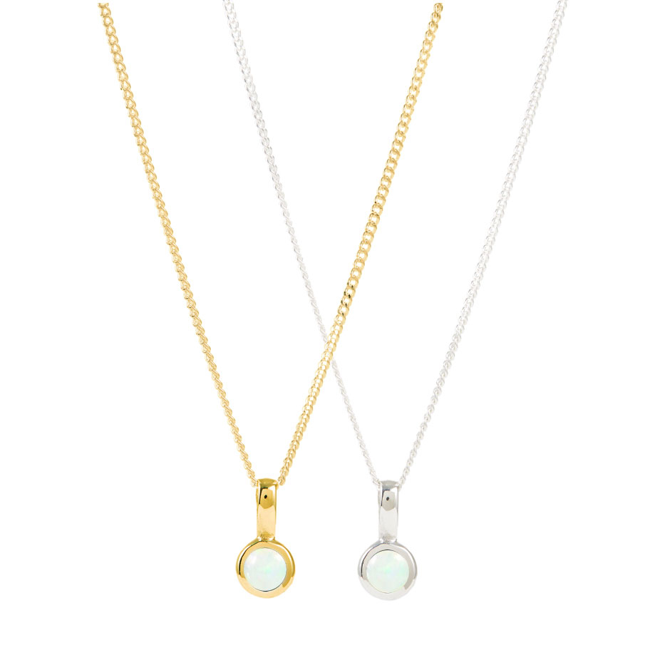 Opal October Birthstone Necklaces