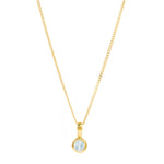 Aquamarine March Charm Necklace