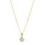 Blue Topaz November Charm Necklace