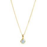 Blue Topaz November Charm Necklace