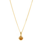 Citrine November Birthstone Charm Necklace
