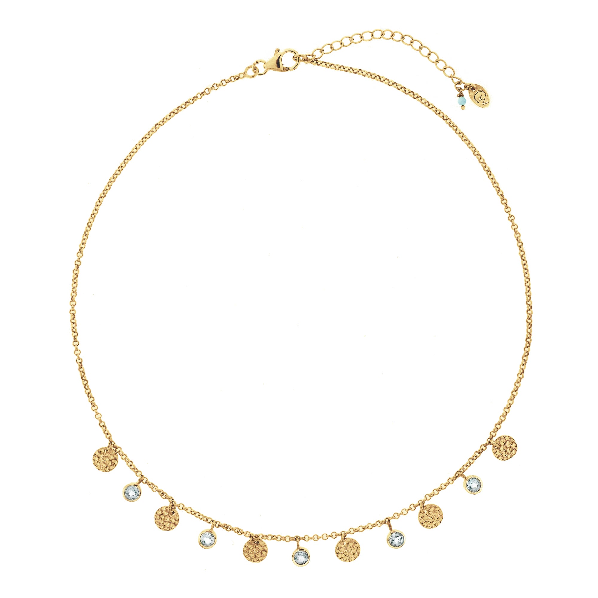 LAKSHMI BLUE TOPAZ NECKLACE GOLD