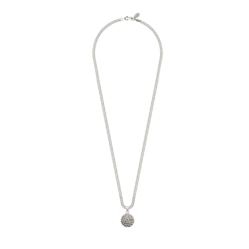 Lakshmi Hammered Disc Men's Necklace