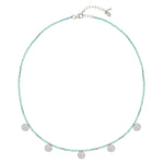 Amazonite Silver Disc Ankle Bracelet