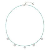 Amazonite Silver Disc Ankle Bracelet