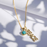 Peace Rocks Gold Necklace