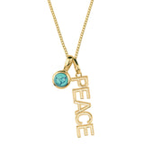 Peace Rocks Gold Necklace