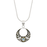 Silver Moon Phase Necklace