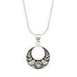 Silver Moon Phase Necklace