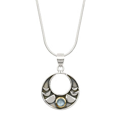 Silver Moon Phase Necklace