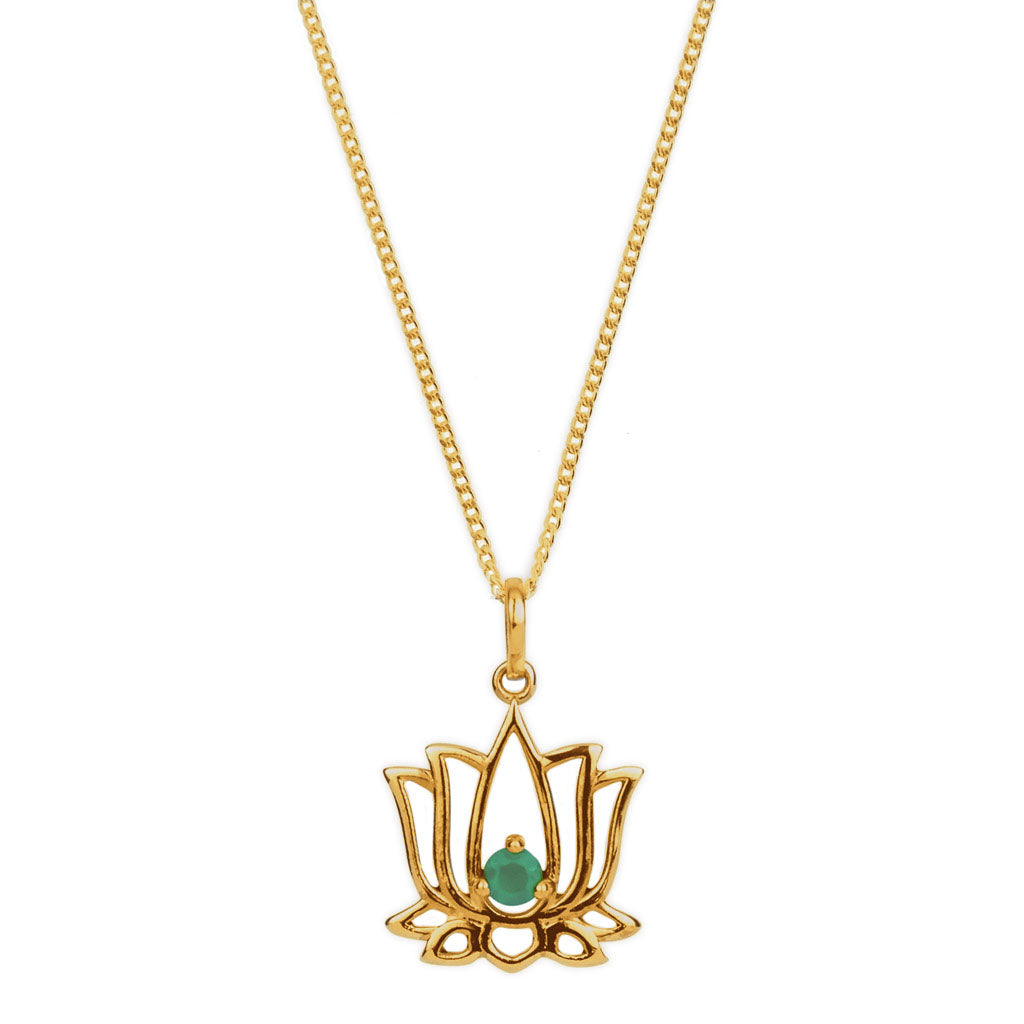 Gold Lotus Flower Necklace