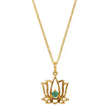 Gold Lotus Flower Necklace