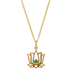 Gold Lotus Flower Necklace