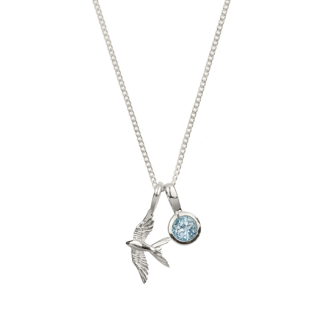 SILVER SWALLOW NECKLACE