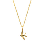 GOLD SWALLOW PENDANT NECKLACE