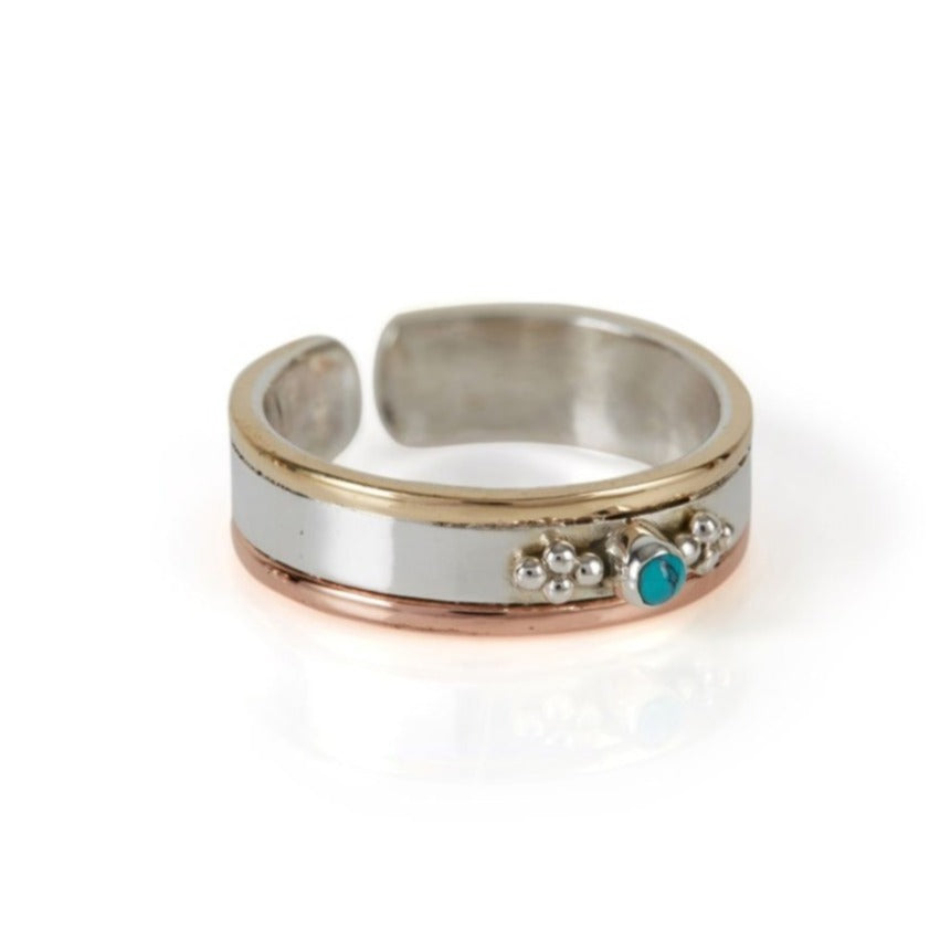Rajput Turquoise Toe / midi Ring