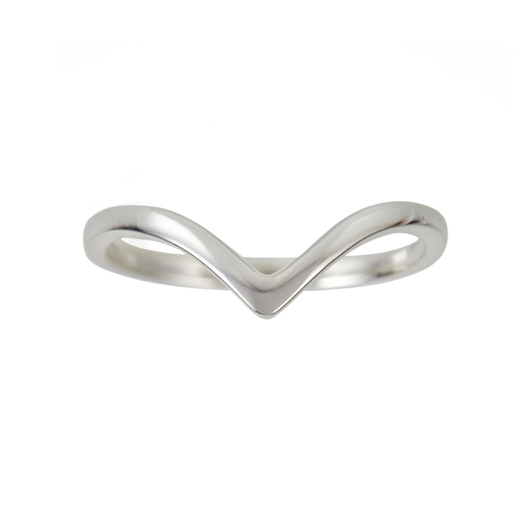 Rani Silver Wishbone Stacking Ring
