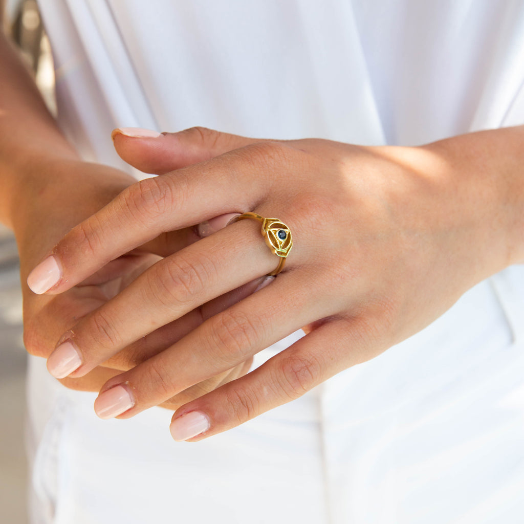 THIRD EYE CHAKRA RING GOLD