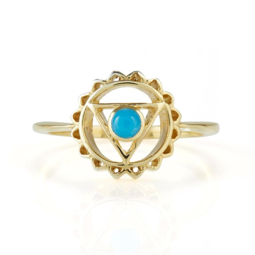 THROAT CHAKRA RING GOLD