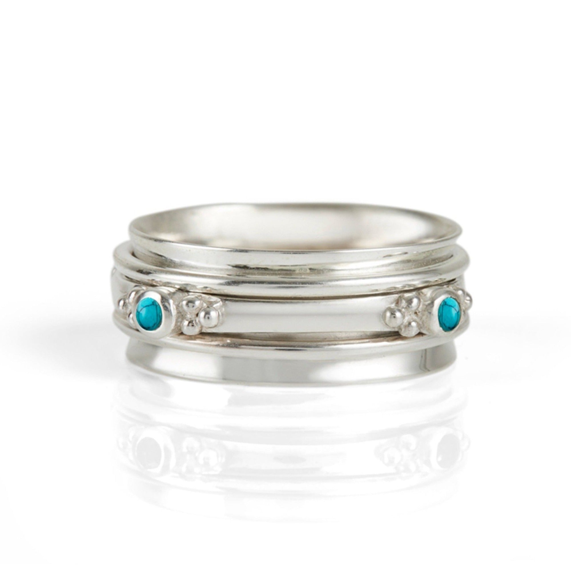 RAJALITA LOVE TURQUOISE SPINNING RING