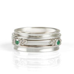 Rajalita Love Emerald Spinning Ring
