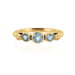Lakshmi Gold Blue Topaz Ring