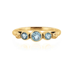 Lakshmi Gold Blue Topaz Ring